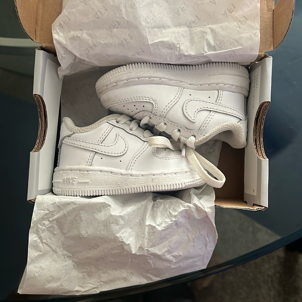Nike Force 1 LE Toddler Shoes in White